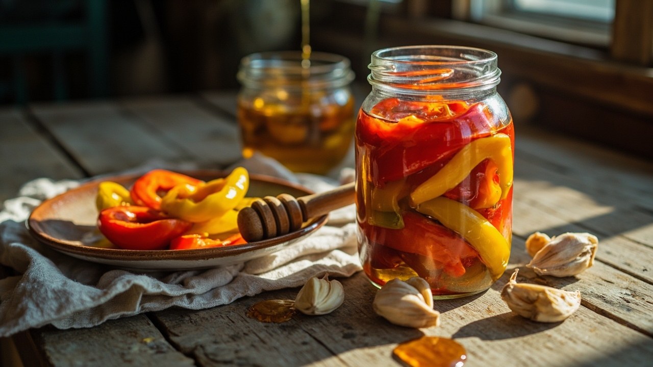маринований солодкий перець з медом