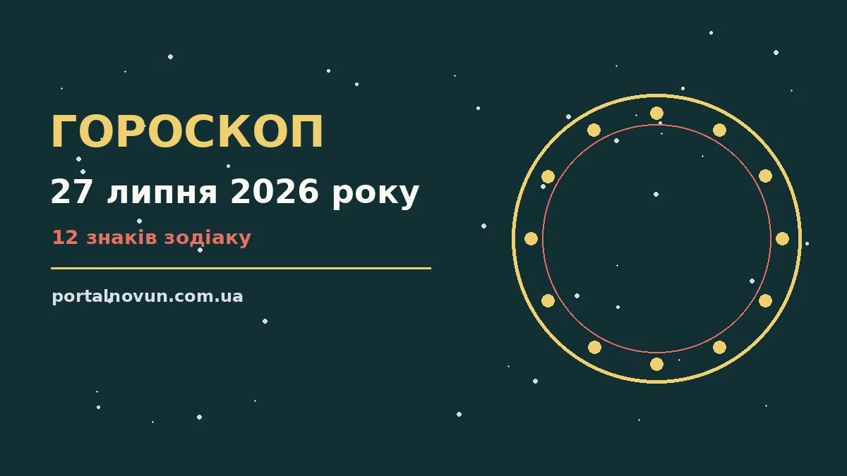 Зодіакальний знак на тлі ранкового неба — гороскоп на 27 липня 2026 року