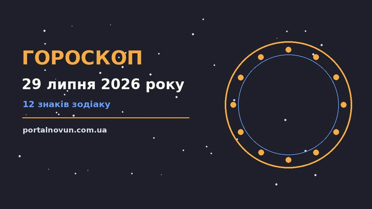 Зоряне небо над міською вечірньою панорамою як символ гороскопу на 29 липня 2026 року