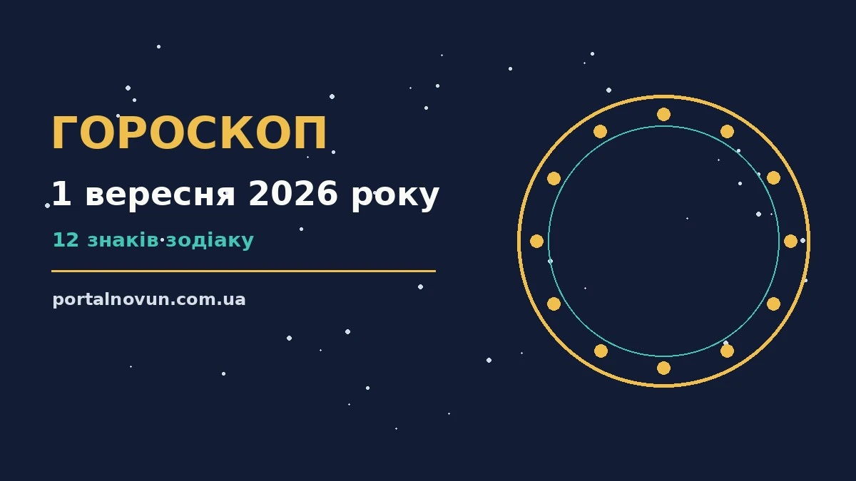 Зодіакальний знак на тлі ранкового неба як символ гороскопу на 1 вересня 2026 року